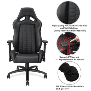 Anda Seat Dark - Full PVC Leather 4D Armrest Kingsize Gaming Chair - Ảnh 5