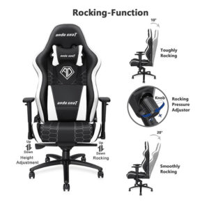 Anda Seat Spirit King Black/White - Full PVC Leather 4D Armrest Gaming Chair - Ảnh 6