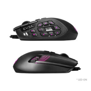 EVGA X15 MMO Gaming Mouse - 8k - Wired -  Black -  Customizable - 16,000 DPI - 5 Profiles - 20 Buttons - Ergonomic - Ảnh 6