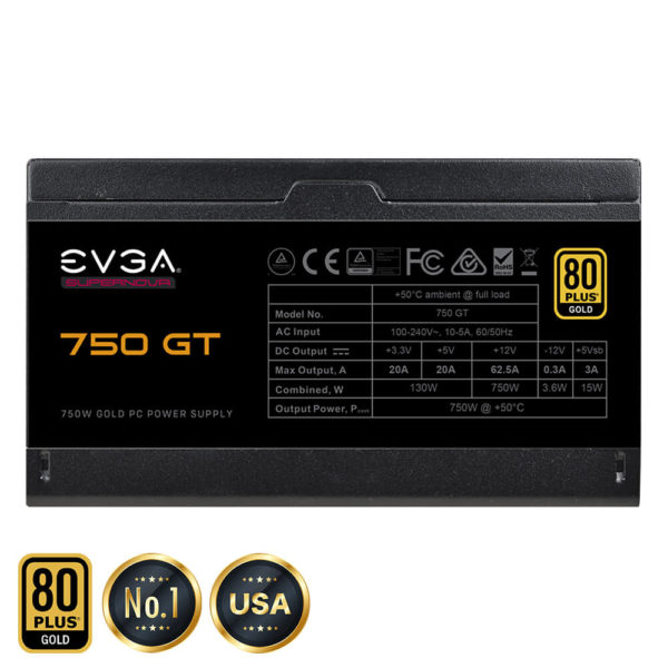 EVGA SuperNOVA 750 GT - 80+ GOLD 750W -  Fully Modular - Eco Mode - 100% Japan Capacitors - Hình ảnh 4