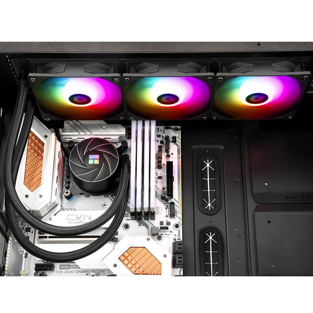 Refroidisseur Liquide AIO TR-AQUA ELITE 240 V6 ARGB - 2 Ventilateurs 2000 Tr/min, Pompe 2800 Tr/min, Pour Intel Et AMD, Design Noir