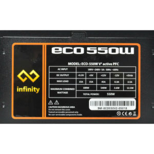 Infinity ECO 550W V2 – DC to DC – Hiệu suất 85% – Active PFC – Single Rail - Ảnh 7